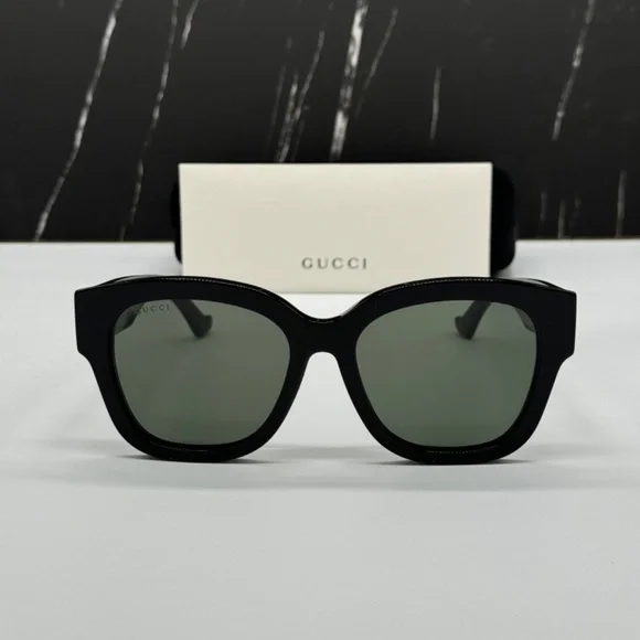 NEW GG1550SK 001 GUCCI BLACK GREY SQUARE WOMEN GUCCI SUNGLASSES - Picture 3 of 12